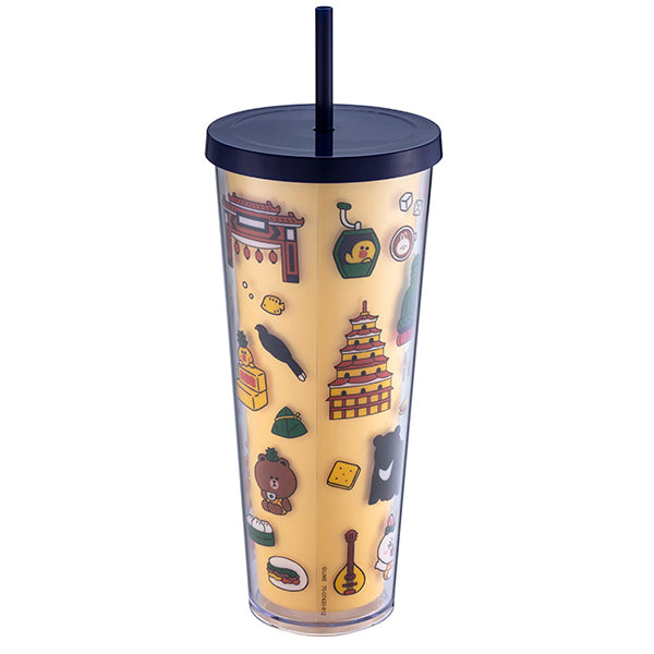 Starbucks + Line Friends Taiwan Culture Tour shops Tumbler 24oz - Taiwan